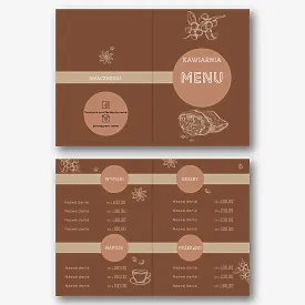 Szablon menu kawiarni 