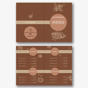 Szablon menu kawiarni 