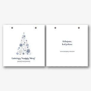 Pakuotės šablonas su snaigėmis