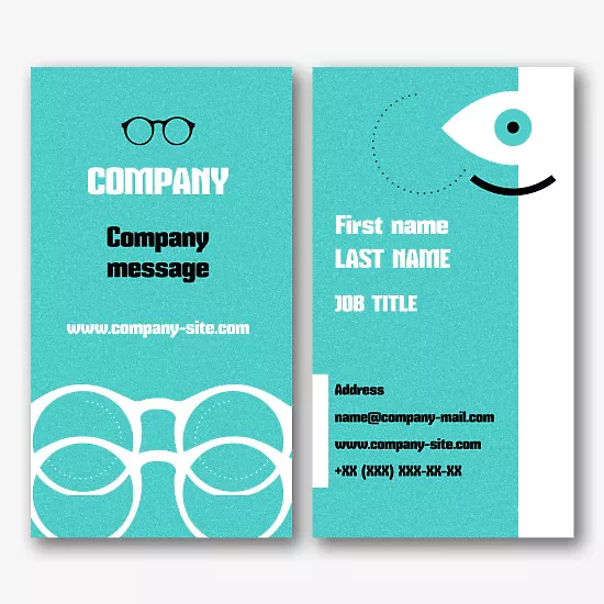 Oculist's business card template 