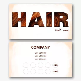 Hairdresser's business card template