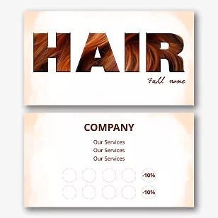 Hairdresser's business card template