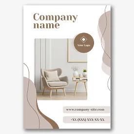 Furniture salon poster template