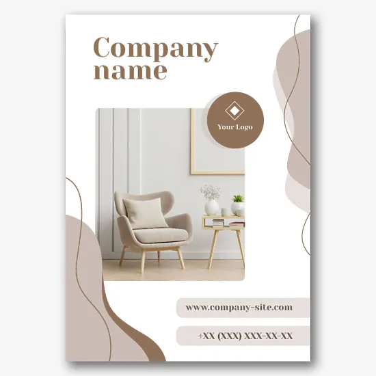 Furniture salon poster template