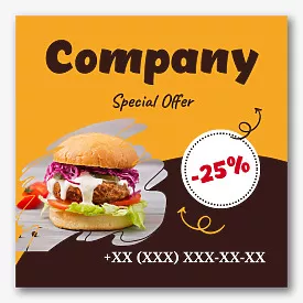 Fast Food advertising banner template