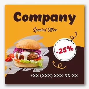 Fast Food advertising banner template