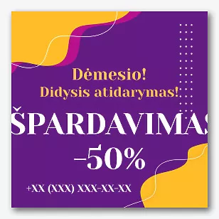 Reklaminės juostos šablonas