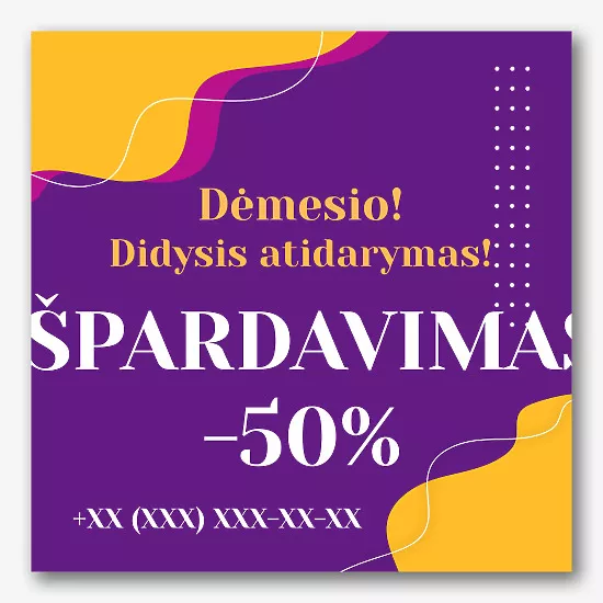 Reklaminės juostos šablonas