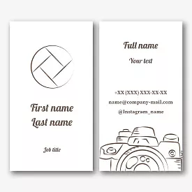 Retro photographer's business card template