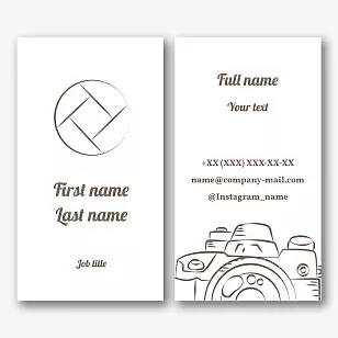 Retro photographer's business card template