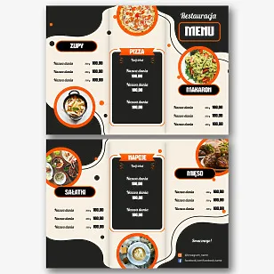 Szablon menu pizzerii