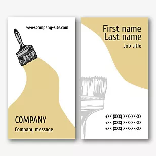 Wall Painting master's business card template