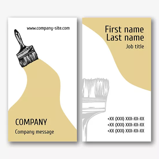Wall Painting master's business card template