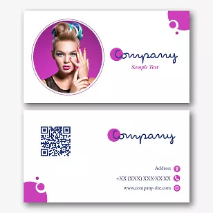 The template of a spectacular business card of a manicure master