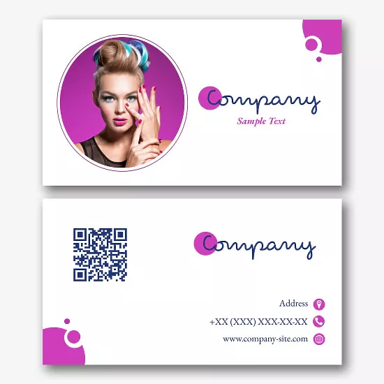 The template of a spectacular business card of a manicure master