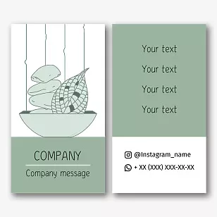 Spa Center business card template