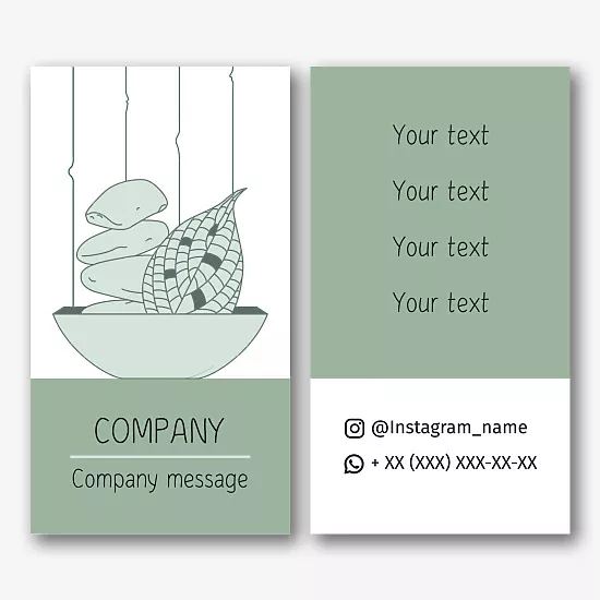 Spa Center business card template