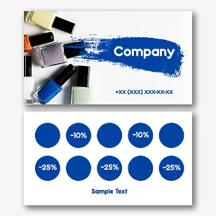 Manicure salon business card template