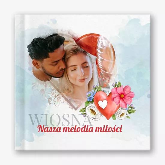 Szablon fotoksiążki wiosennej love story