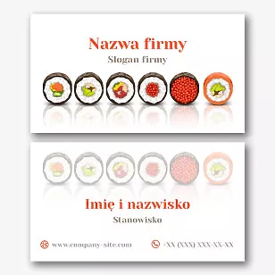 Szablon wizytówki mistrza sushi