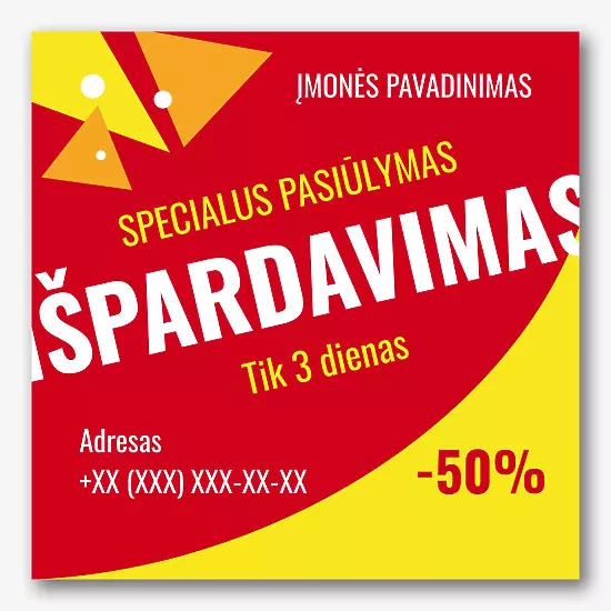 Reklaminės juostos šablonas