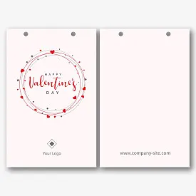 Paper bag template for Valentine's Day