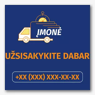 Pristatymo paslaugos reklaminės reklamjuostės šablonas