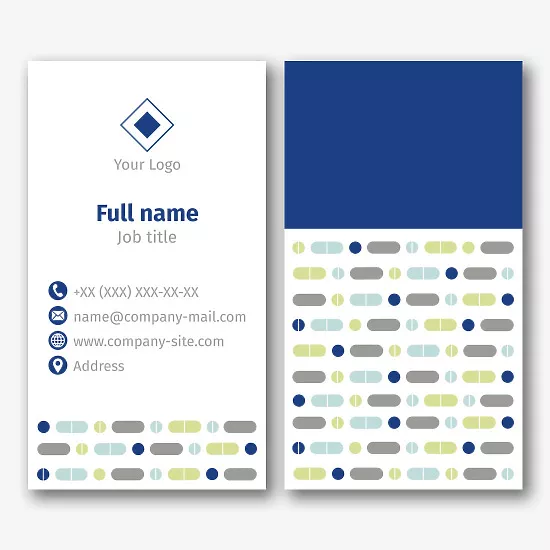 Pharmacist's business card template