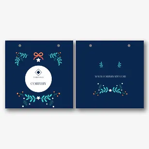 Christmas package template with logo
