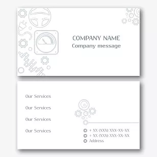 Car repair shop business card template
