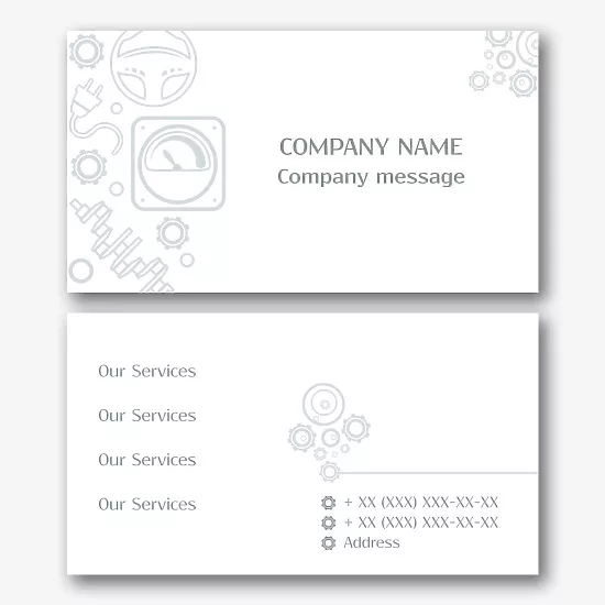 Car repair shop business card template