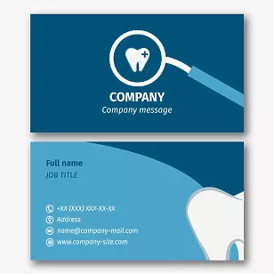 Dentist's business card template