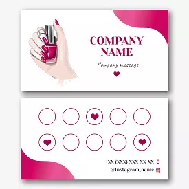 Manicure salon business card template