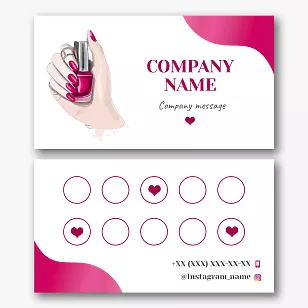 Manicure salon business card template