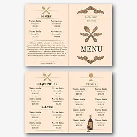 Szablon menu restauracji Retro