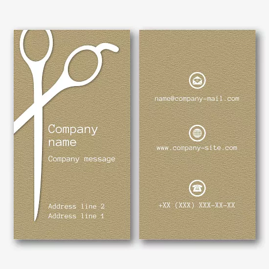 Hairdresser's business card template