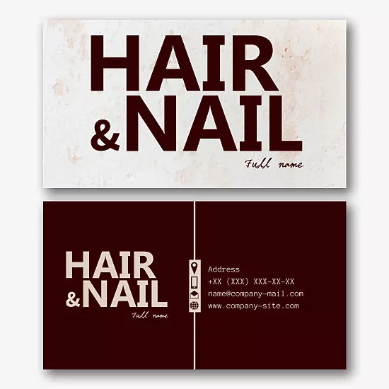 Beauty salon business card template