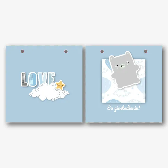 Popierinio maišelio šablonas vaikų dovanai