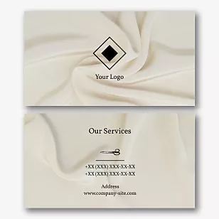 The business card template of the tulle and curtains store