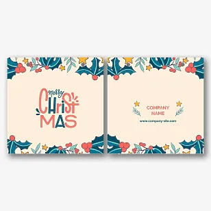 Package Template with Christmas pattern