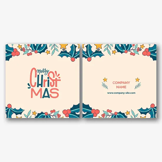 Package Template with Christmas pattern