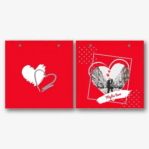 Popierinio maišelio šablonas Valentino dienai