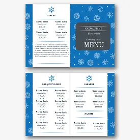 Szablon menu noworocznego