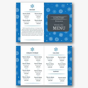 Szablon menu noworocznego