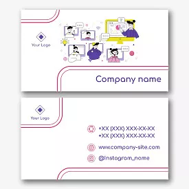 Online School Business Card Template