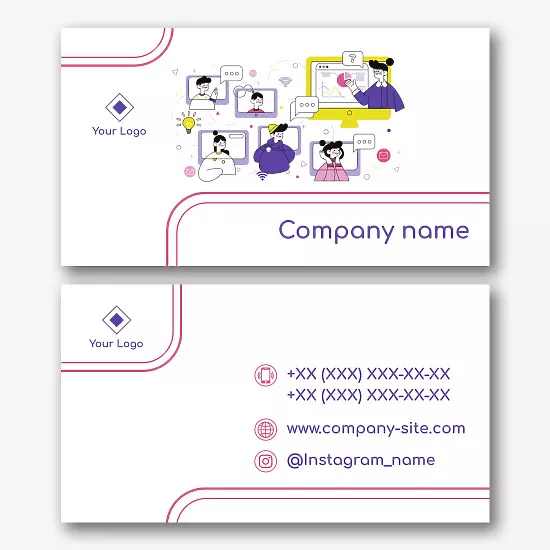 Online School Business Card Template