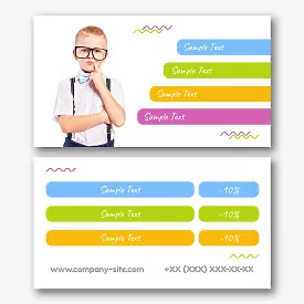 Private school business card Template