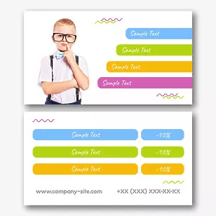 Private school business card Template