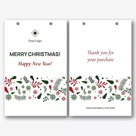 Template of a branded package for the New Year