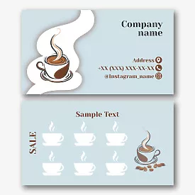 Coffee shop business card template